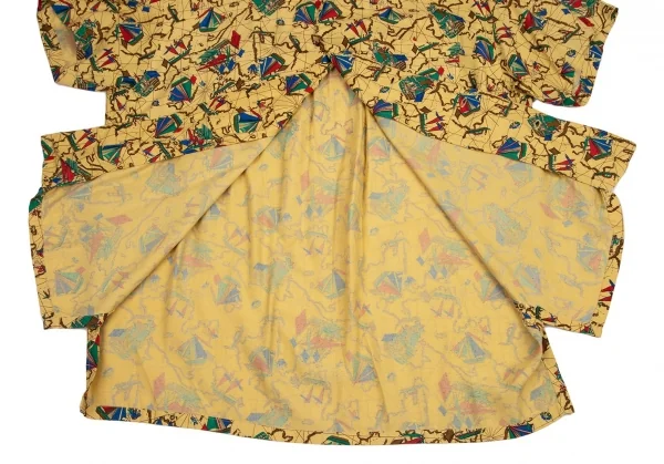 ハイスポーティングギア ミヤケデザインスタジオHAI SPORTING GEAR MIYAKE DESIGN STUDIO 帆船プリントアロハシャツ 黄M K-95741_013