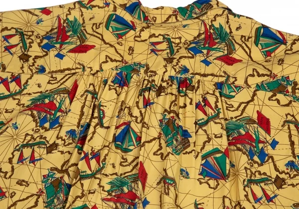 ハイスポーティングギア ミヤケデザインスタジオHAI SPORTING GEAR MIYAKE DESIGN STUDIO 帆船プリントアロハシャツ 黄M K-95741_017