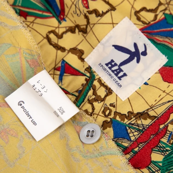 ハイスポーティングギア ミヤケデザインスタジオHAI SPORTING GEAR MIYAKE DESIGN STUDIO 帆船プリントアロハシャツ 黄M K-95741_018