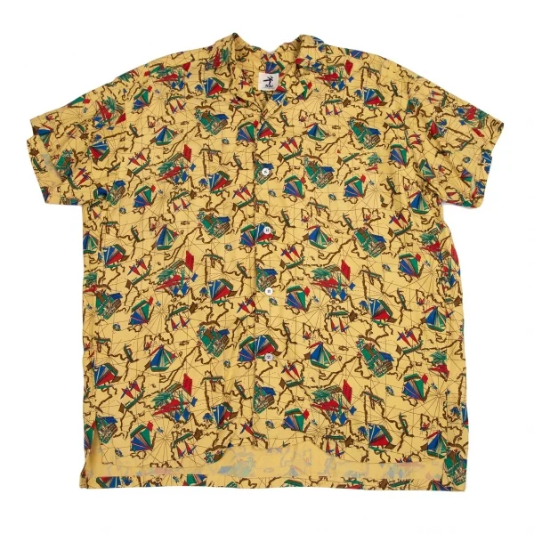 ハイスポーティングギア ミヤケデザインスタジオHAI SPORTING GEAR MIYAKE DESIGN STUDIO 帆船プリントアロハシャツ 黄M K-95741_002