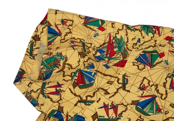 ハイスポーティングギア ミヤケデザインスタジオHAI SPORTING GEAR MIYAKE DESIGN STUDIO 帆船プリントアロハシャツ 黄M K-95741_009