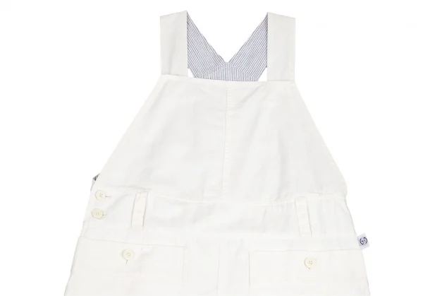 ハイスポーティングギア ミヤケデザインスタジオHAI SPORTING GEAR MIYAKE DESIGN STUDIO 裏ストライプオーバーオールワンピース 白M K-95752_003