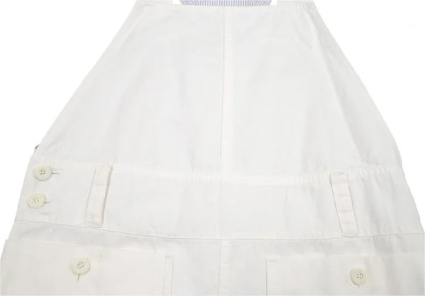 ハイスポーティングギア ミヤケデザインスタジオHAI SPORTING GEAR MIYAKE DESIGN STUDIO 裏ストライプオーバーオールワンピース 白M K-95752_005