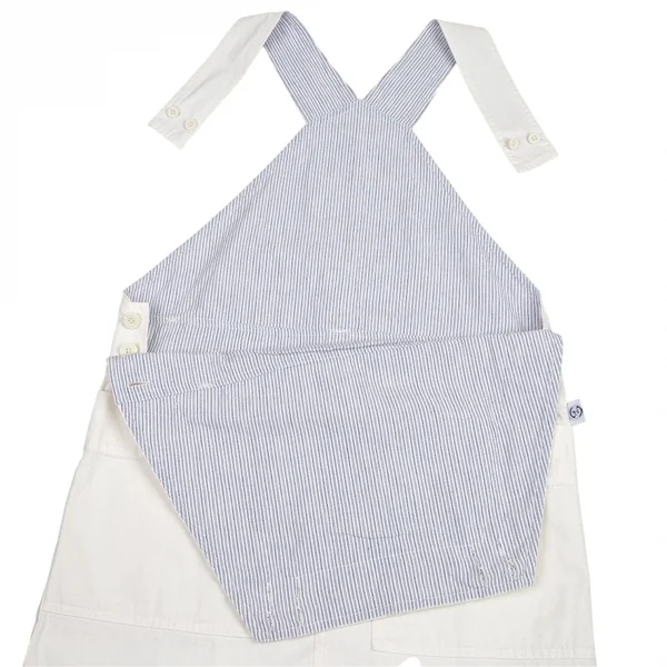 ハイスポーティングギア ミヤケデザインスタジオHAI SPORTING GEAR MIYAKE DESIGN STUDIO 裏ストライプオーバーオールワンピース 白M K-95752_008