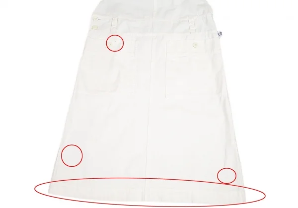 ハイスポーティングギア ミヤケデザインスタジオHAI SPORTING GEAR MIYAKE DESIGN STUDIO 裏ストライプオーバーオールワンピース 白M K-95752_009