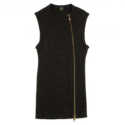 ジャンポールゴルチエ オムJean Paul GAULTIER HOMME アシンメトリージップリブニットベスト
