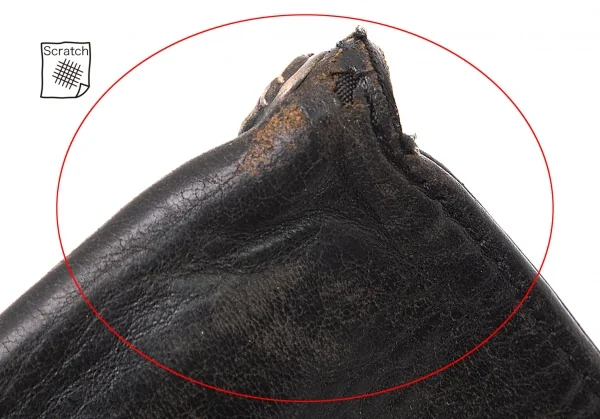 クロムハーツCHROME HEARTS ケルティックドッグボタンレザーウォレット 黒 K-95803_003