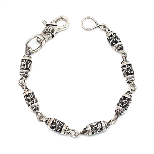 クロムハーツCHROME HEARTS 7リンクケルティックドッグローラーウォレットチェーン