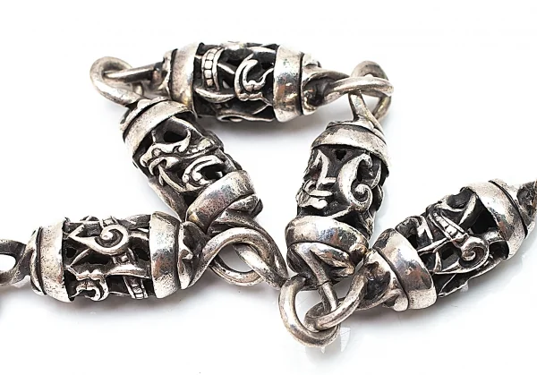 クロムハーツCHROME HEARTS 7リンクケルティックドッグローラーウォレットチェーン シルバー K-95804_006