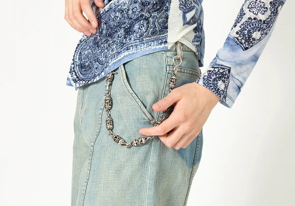 クロムハーツCHROME HEARTS 7リンクケルティックドッグローラーウォレットチェーン シルバー K-95804_009