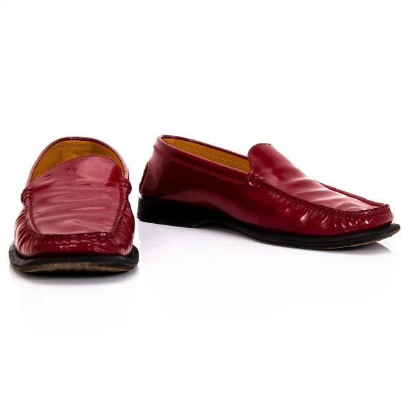 トッズTOD'S ガラスレザードライビングシューズ 赤37(24位) K-95811_001