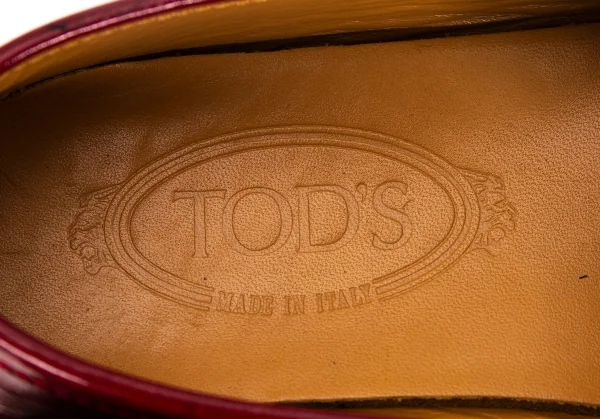 トッズTOD'S ガラスレザードライビングシューズ 赤37(24位) K-95811_016