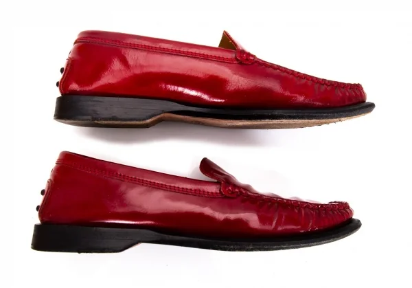 トッズTOD'S ガラスレザードライビングシューズ 赤37(24位) K-95811_003