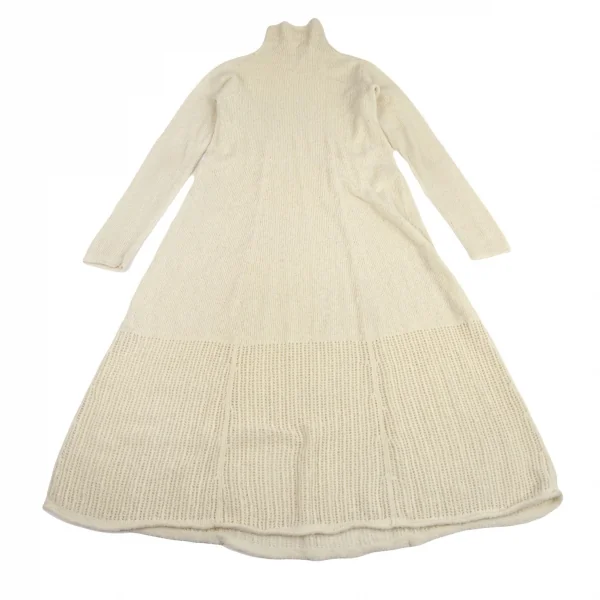 ワイズY's ウール裾メッシュニットワンピース アイボリーM位 K-95828_011