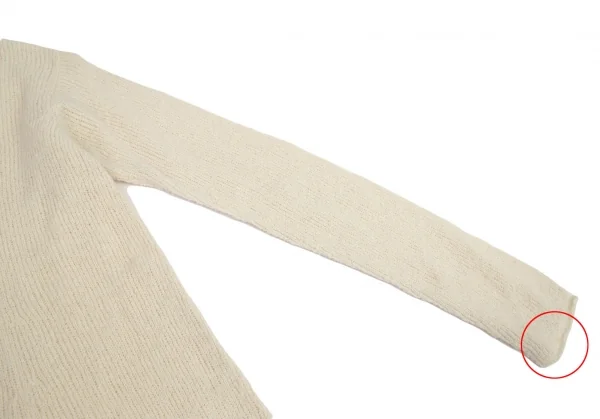 ワイズY's ウール裾メッシュニットワンピース アイボリーM位 K-95828_005