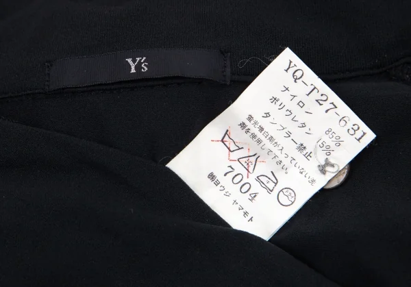 ワイズY's フリルネックストレッチカットソー 黒S位 K-95831_016