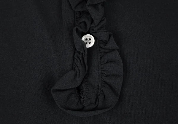 ワイズY's フリルネックストレッチカットソー 黒S位 K-95831_005