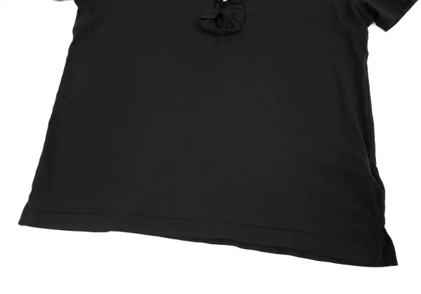 ワイズY's フリルネックストレッチカットソー 黒S位 K-95831_009